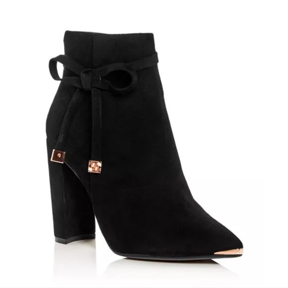 Ted Baker Women's Qatena Suede Pointed Toe High-Heel Booties size 39.5 8.5 - Picture 4 of 15